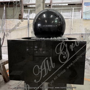 TASBF-075 Absolute Black Granite Sphere Fountain