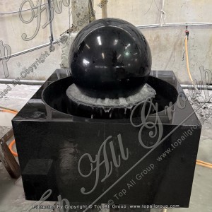 TASBF-075 Absolute Black Granite Sphere Fountain