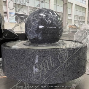 TASBF-076 Grey Black Granite Sphere Foutain